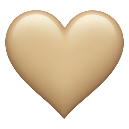 Beige heart sticker