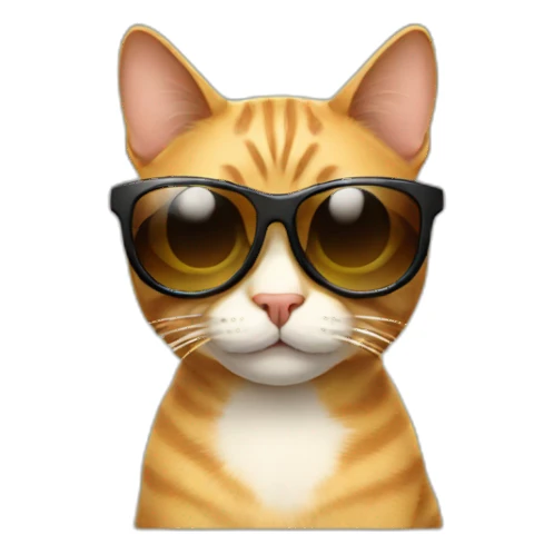 Cat with sunglasses sticker