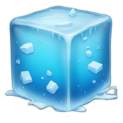 Ice frozen cube sticker