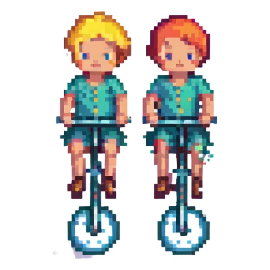 babies riding a unicycle sticker