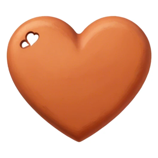 terracotta heart without face sticker