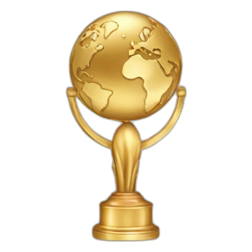 Golden globe real sticker