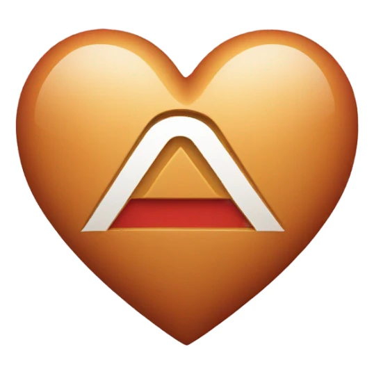 Create a heart with  the letter A in the middle sticker