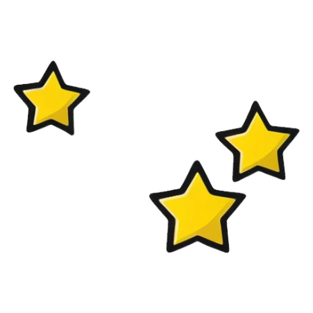yellow stars twinkling sticker