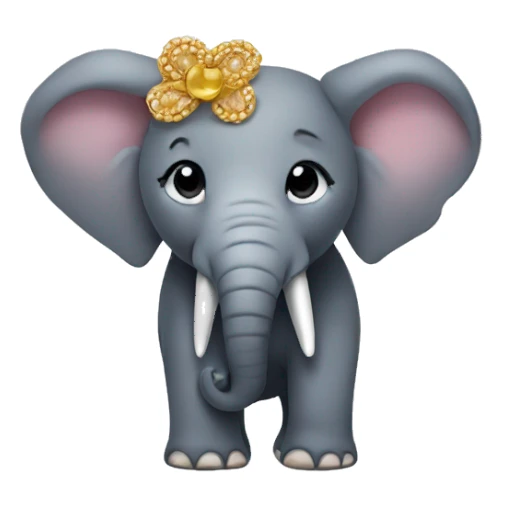 elephant wearing earrings sticker