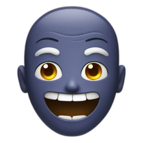 Head with creepy smile sticker