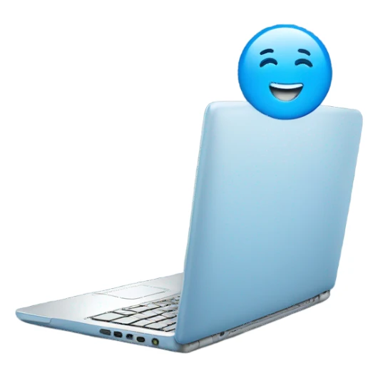 Laptop BLUE Very happy  sticker