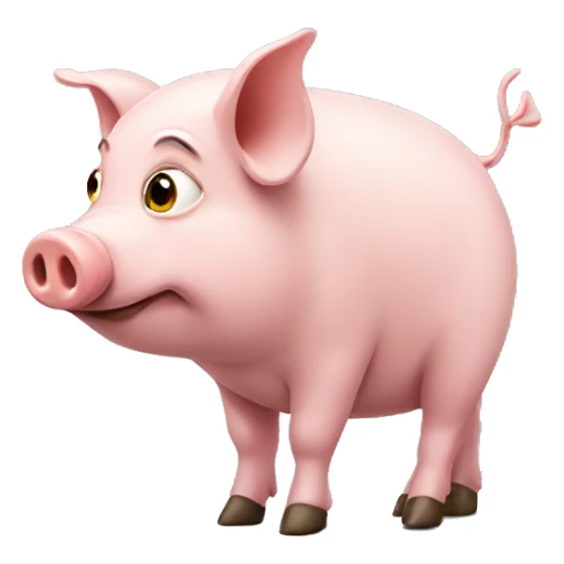 Pig looking for directions sticker