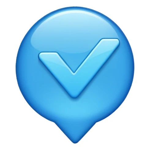 A blue tick used in instagram sticker