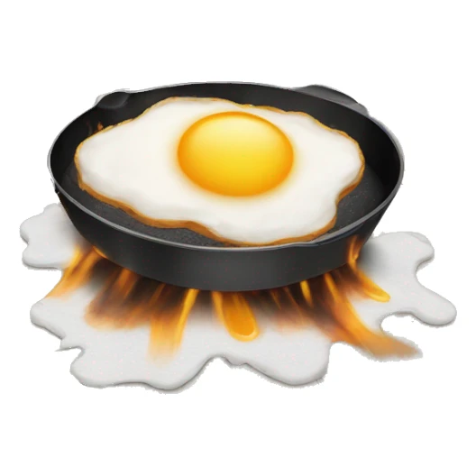 Eggs frying on a sidewalk sticker