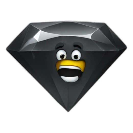 Noir avec de dent en diamant sticker