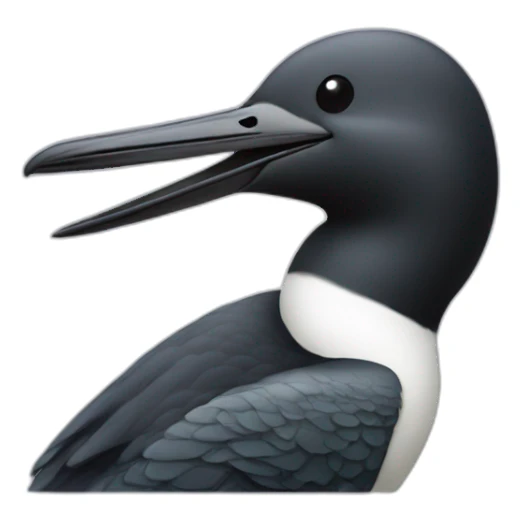 a minnesota loon with a smirky smile sticker