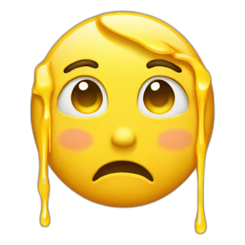 Crying emoji yellow sticker