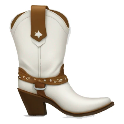 White cowgirl boots sticker