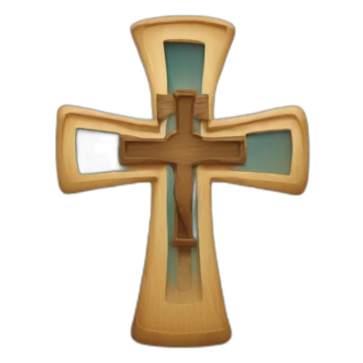 Croix catholique en oe sticker