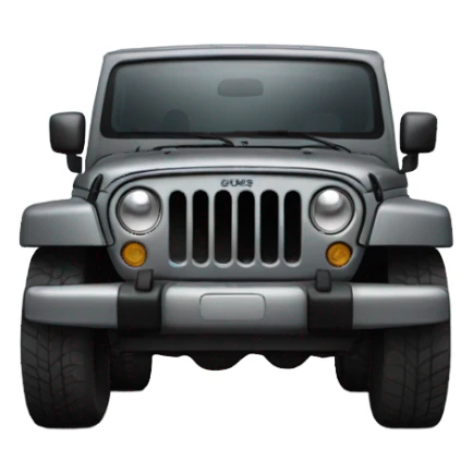 Front of Dark gray Jeep sticker
