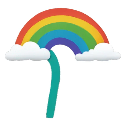 Rainbow bookmark  sticker