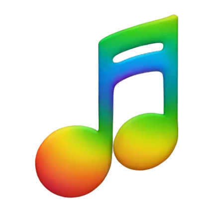 music note rainbow sticker