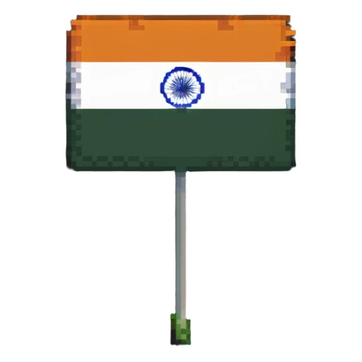 Indian flag, simple, clean, iconic, no text sticker