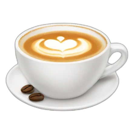 Flat white coffee sticker