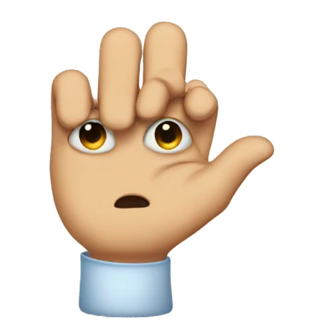 Two Fingers pointing at eyes sticker