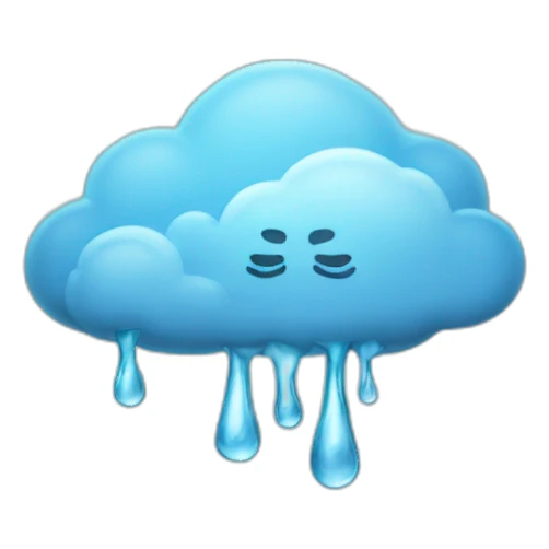 rain cloud sticker