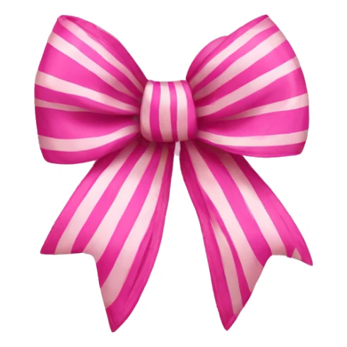 Pink striped bow sticker