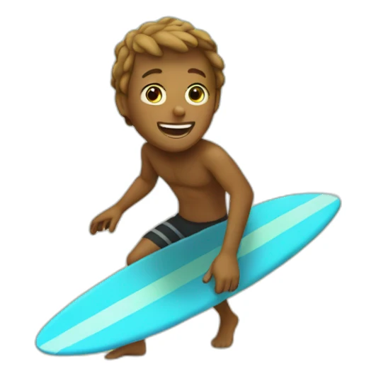 Surfing in the beach sticker