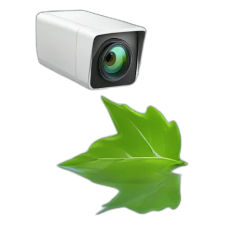 security-ptz-camera-and-leaf-floating-on-water-block sticker