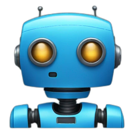 A blue robot sticker