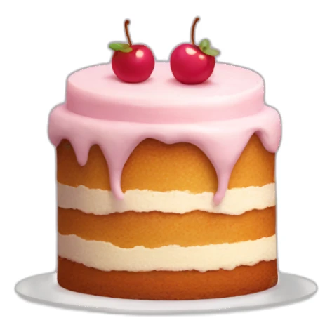 Cake body with legs like a person sticker