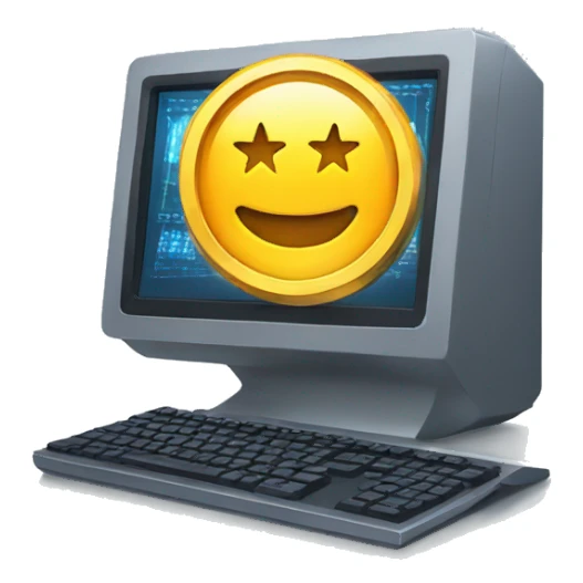 cold computer with the cryptocurrency on the screen sticker