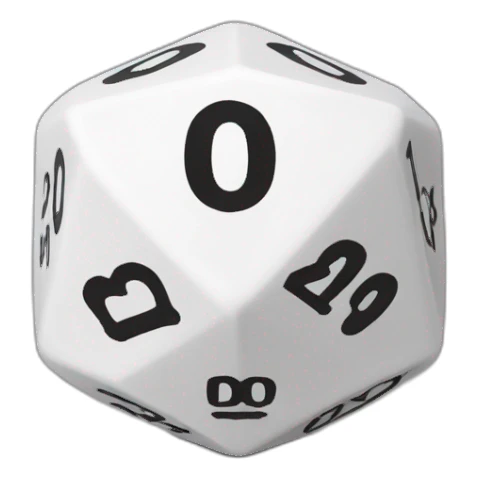 d20 dice, it had 20 sides sticker