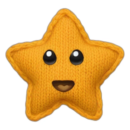 A knitted adult star sticker