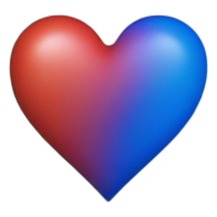 heart colored with blue red and green sticker