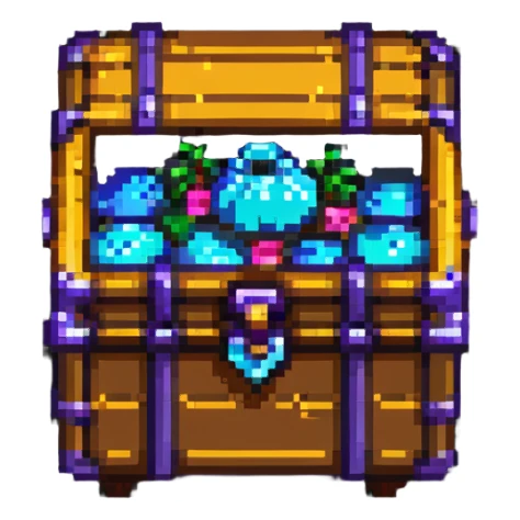 neon treasure chest sticker