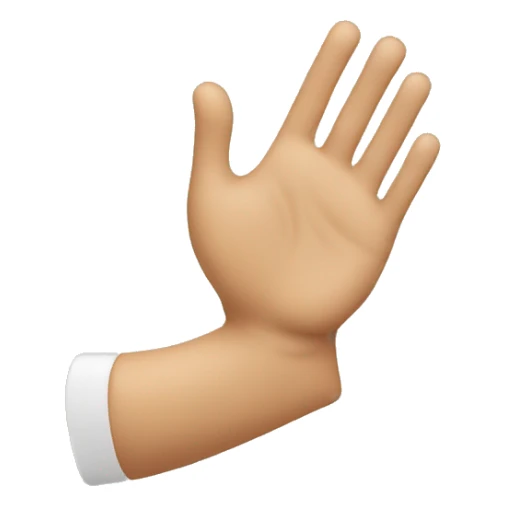 A hand that shakes an iPhone sticker