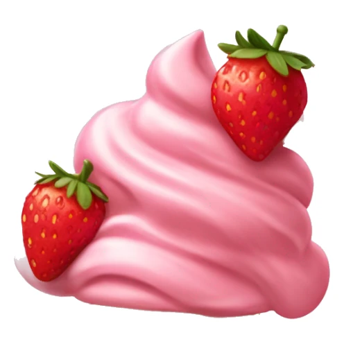 Strawberry ice cream sticker