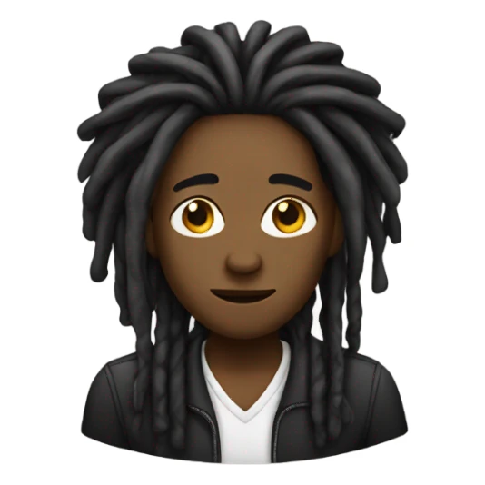 Black person with dreads sticker