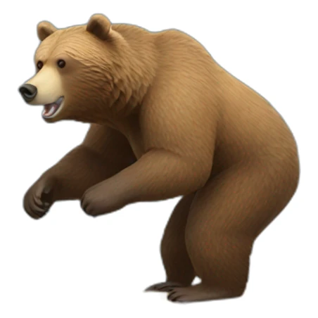 Grizzly bear surfing sticker