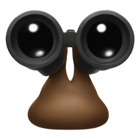 turd holding binoculars sticker