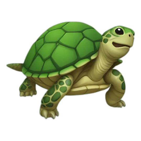Tortue sur un chat sticker