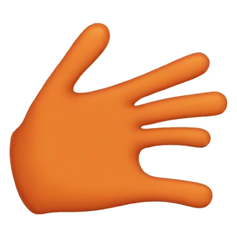 ting orange hands sticker