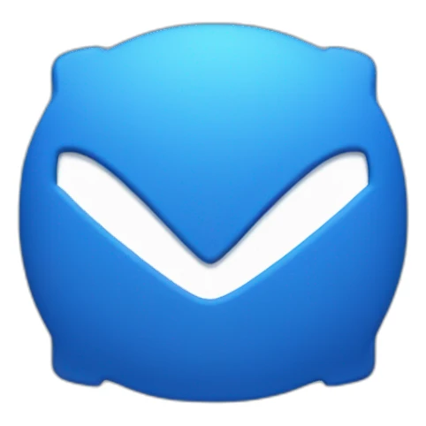 All blue PlayStation logo, solid blue sticker