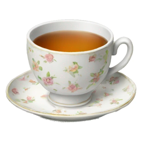 Tea cup sticker