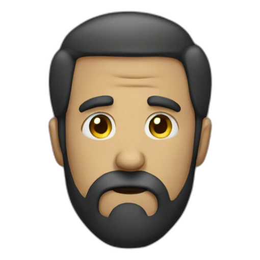 sad beard man sticker