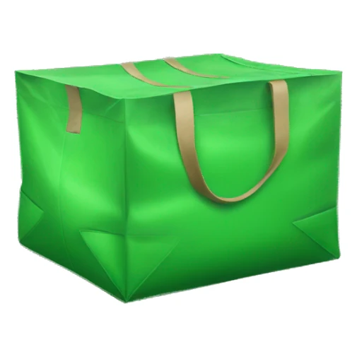 green delivery bag sticker