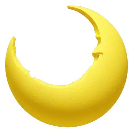 3d yellow crest Moon sticker