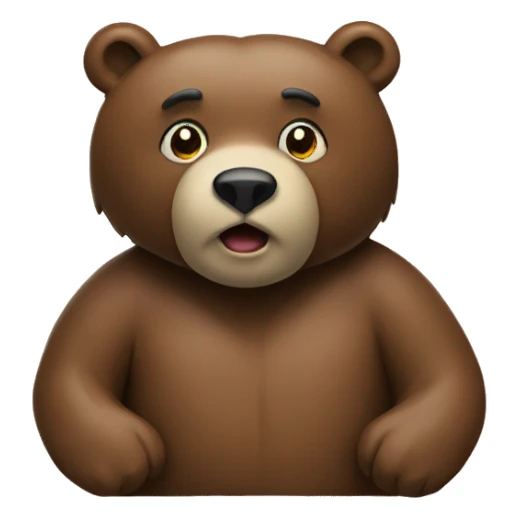 Bear in hudy sticker