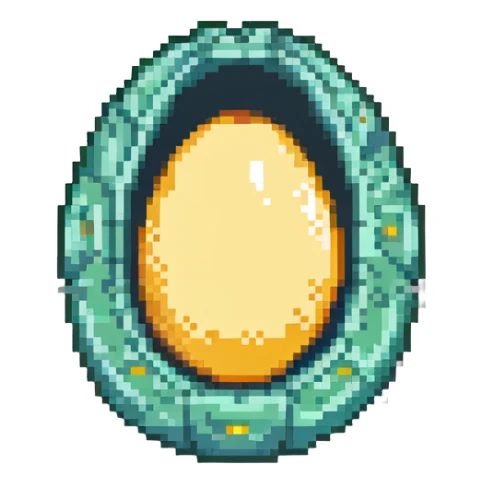 MRI egg embryo digital fetal small shape within an egg, otherworldly egg sticker